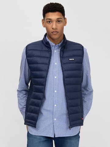 BIG STAR Kamizelka pikowana w kolorze granatowym