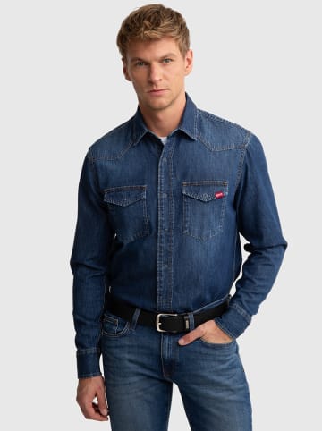 BIG STAR Koszula dżinsowa - Regular fit - w kolorze granatowym