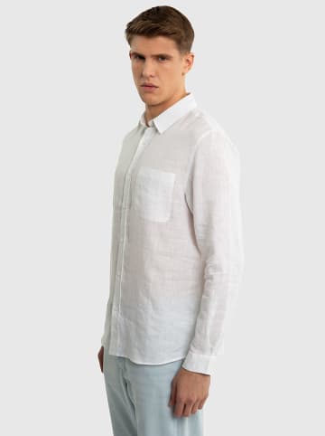 BIG STAR Leinenhemd "Jianis" - Regular fit - in Weiß