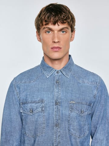 BIG STAR Koszula dżinsowa "Retinezi" - Regular fit - w kolorze błękitnym