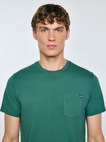 BIG STAR Koszulka "Carbon" w kolorze zielonym