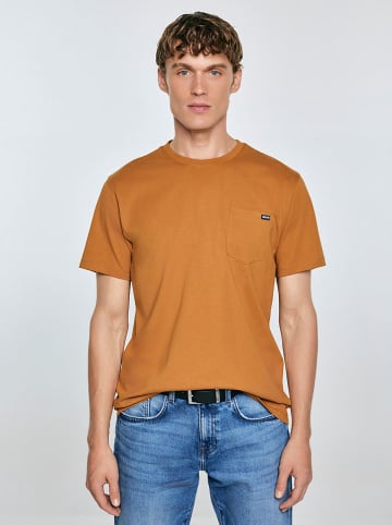 BIG STAR Koszulka "Carbon" w kolorze jasnobrązowym