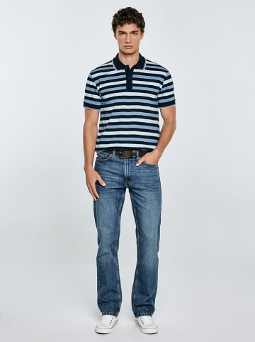 BIG STAR Koszulka polo "Seulir" w kolorze błękitno-granatowym