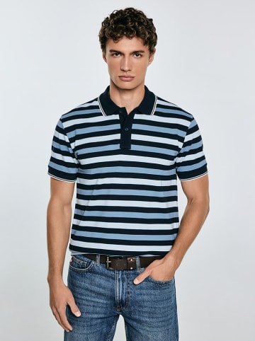 BIG STAR Poloshirt "Seulir" in Hellblau/ Dunkelblau