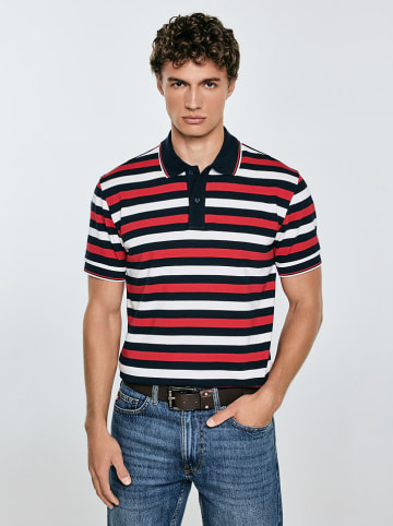 BIG STAR Poloshirt "Seulir" in Rot/ Weiß/ Schwarz