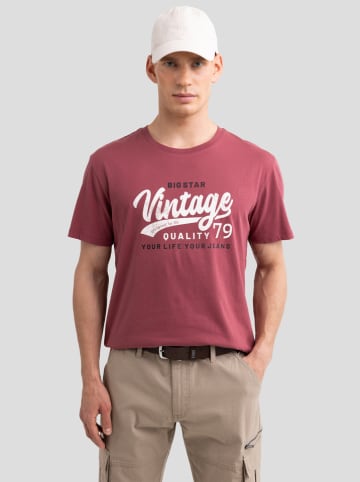 BIG STAR Koszulka w kolorze bordowym