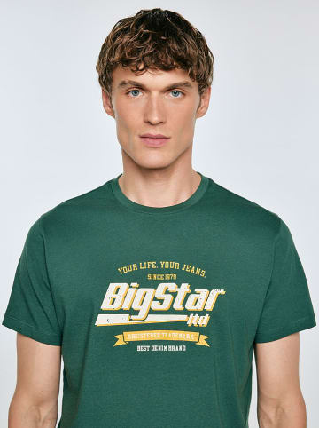 BIG STAR Koszulka "Briss" w kolorze zielonym
