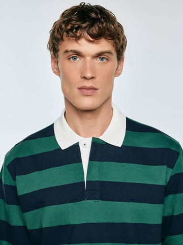 BIG STAR Koszulka "Miker" w kolorze granatowo-zielonym