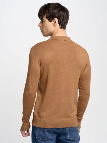 BIG STAR Koszulka polo w kolorze jasnobrązowym