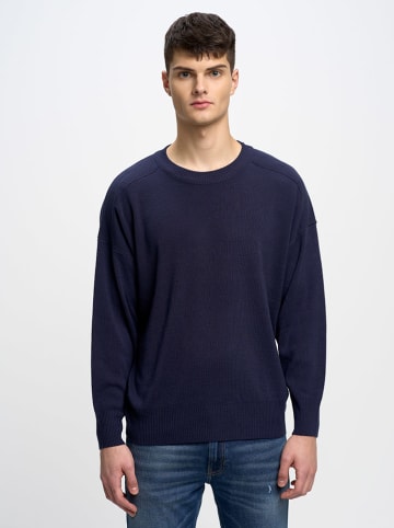 BIG STAR Sweter w kolorze granatowym