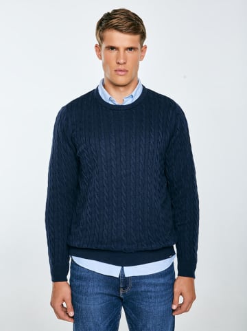 BIG STAR Sweter w kolorze granatowym