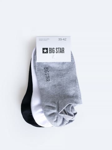 BIG STAR Skarpety (3 pary) w kolorze białym, granatowym i jasnoszarym