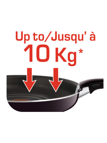 Tefal Griff "Ingenio" in Schwarz/ Rot - (L)27 cm