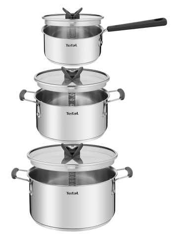 Tefal 6-delige roestvrijstalen kookgereiset "Opti`Space"