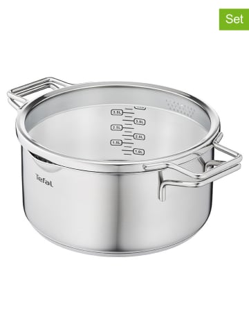 Tefal 2tlg. Edelstahl-Kochtopf "Nordica" - Ø 24 cm
