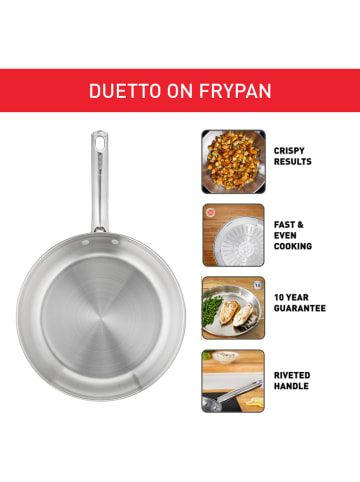 Tefal Pfanne "Duetto" in Silber - Ø 28 cm