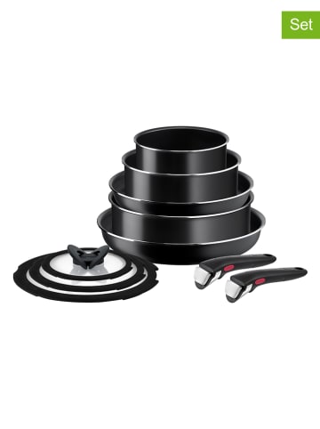 Tefal 10tlg. Kochset "Ingenio Easy Cook & Clean" in Schwarz