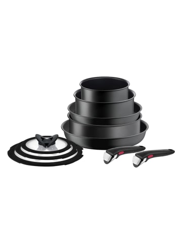 Tefal 10tlg. Pfannen-Set "Ingenio Ultimate" in Schwarz