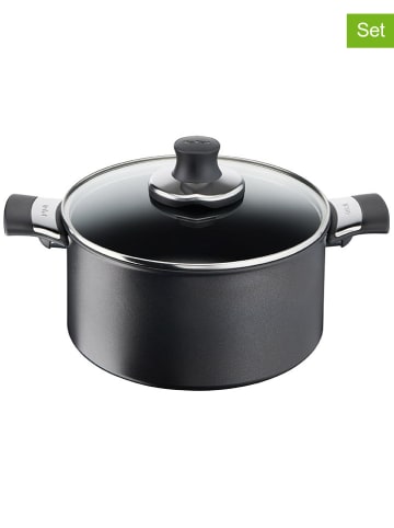 Tefal 2tlg. Set: Kochtopf "Excellence" in Schwarz - Ø 24 cm
