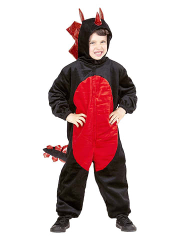 Carnival Party Kostümoverall "Drache" in Rot/ Schwarz