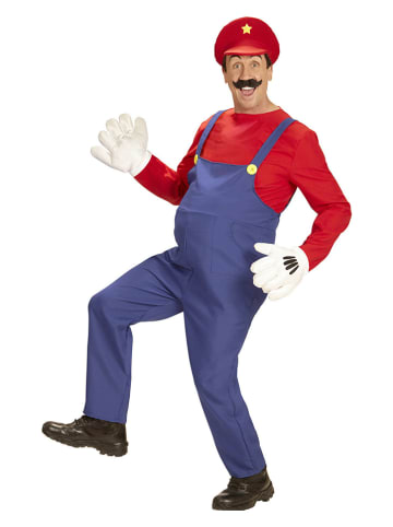 Carnival Party 3-delig kostuum "Super Mario" rood/blauw