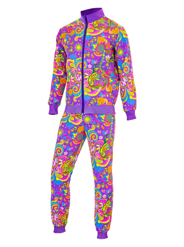 Carnival Party 2tlg. Kostüm ''Party'' in Lila/ Bunt