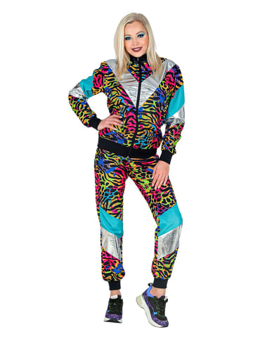 Carnival Party 2-delige outfit "80's Trainingspak" meerkleurig