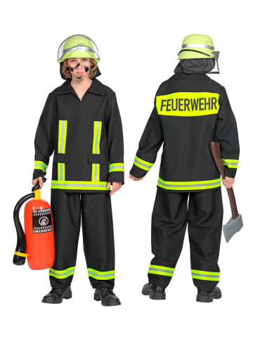 Carnival Party 2tlg. Kostüm "Feuerwehrmann" in Schwarz/ Gelb