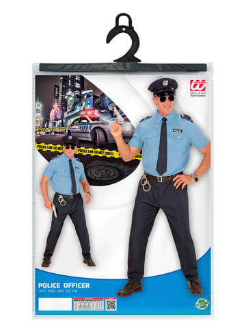 Carnival Party 5tlg. Kostüm "Polizist" in Blau/ Grau