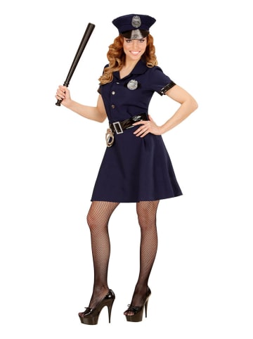 Carnival Party 3tlg. Kostüm ''Polizistin'' in Dunkelblau