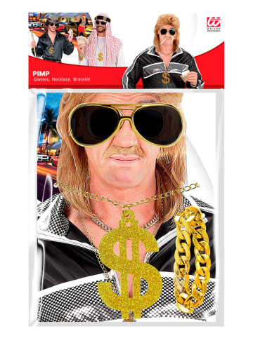 Carnival Party 3tlg. Accessories-Set "Zuhälter" in Gold