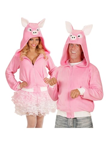 Carnival Party Kostümfleecejacke "Schwein" in Rosa