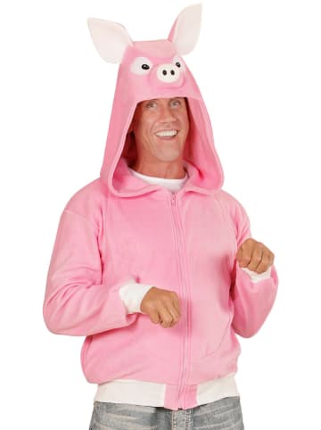 Carnival Party Kostümfleecejacke "Schwein" in Rosa