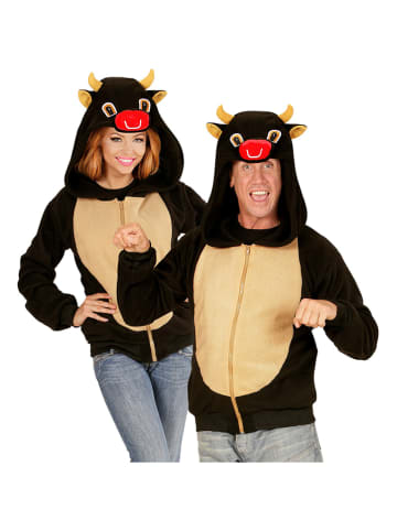 Carnival Party Kostümfleecejacke "Steir" in Schwarz/ Beige