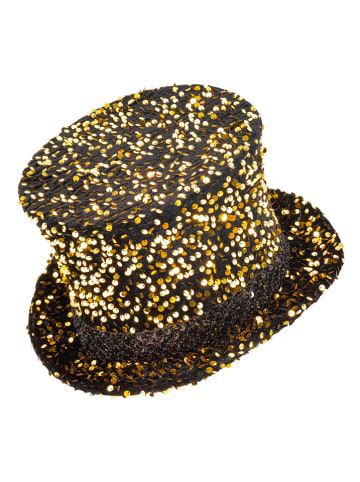 Carnival Party Zylinder in Schwarz/ Gold