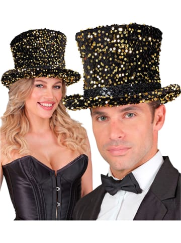 Carnival Party Zylinder in Schwarz/ Gold