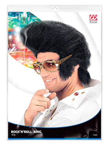 Carnival Party Perücke "König Des Rock'n'roll" in Schwarz