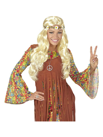 Carnival Party Peruka w kolorze złotym ze wzorem