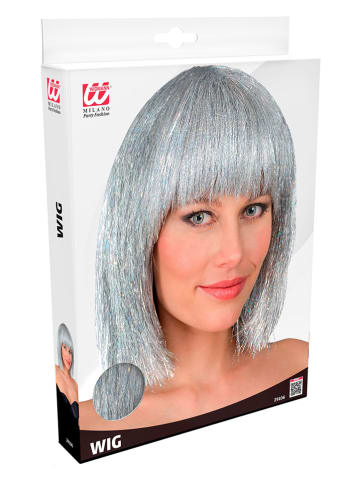 Carnival Party Peruka "Glitzy" w kolorze srebrnym
