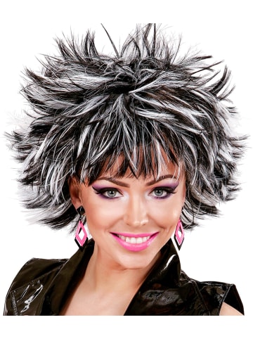 Carnival Party Perücke "Steamy" in Schwarz/ Weiß