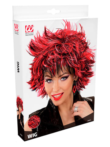 Carnival Party Peruka "Steamy" w kolorze czerwono-czarnym
