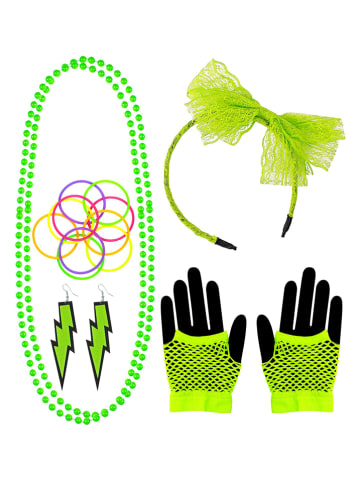 Carnival Party 15tlg. Accessories-Set "80er Jahre" in Grün