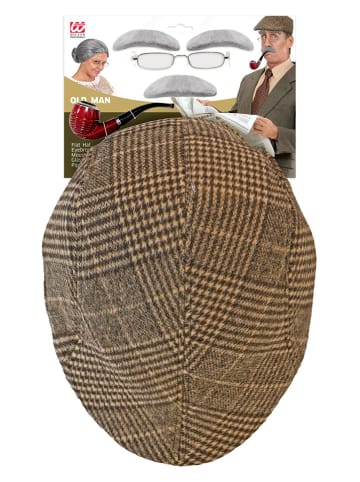 Carnival Party 5-delige accessorieset "Alter Mann" lichtbruin/grijs