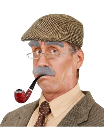 Carnival Party 5tlg. Accessories-Set "Alter Mann" in Hellbraun/ Grau