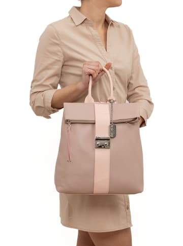 Anna Morellini Leder-Rucksack "Azaela" in Rosa - (B)30 x (H)31 x (T)11 cm