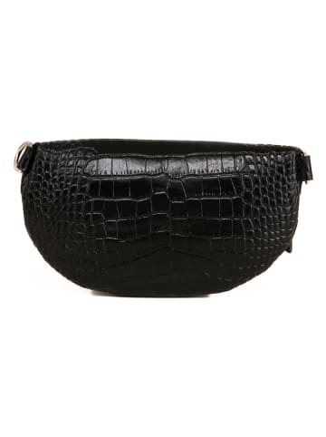 Anna Morellini Leder-Gürteltasche "Azzurra" in Schwarz - (B)21 x (H)13 x (T)6 cm