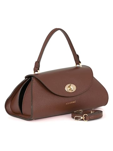 Mia Tomazzi Skórzana torebka "Bardelli" w kolorze brązowym - 33 x 15,5 x 15 cm