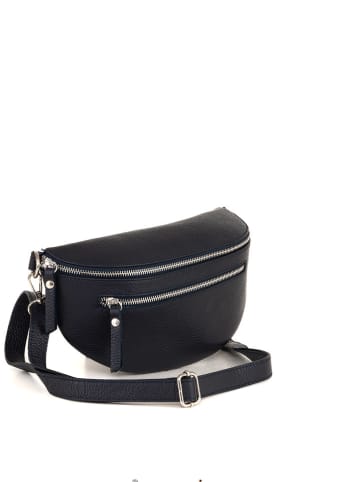 Lucca Baldi Leren heuptas "Burano" donkerblauw - (B)30 x (H)19 x (D)2 cm