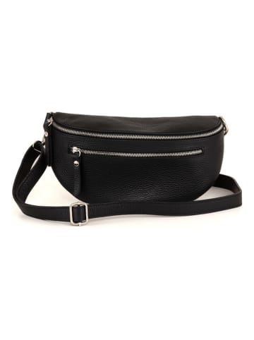 Lucca Baldi Leder-Gürteltasche "Burano" in Schwarz - (B)30 x (H)19 x (T)2 cm