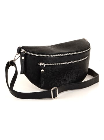 Lucca Baldi Leren heuptas "Burano" zwart - (B)30 x (H)19 x (D)2 cm